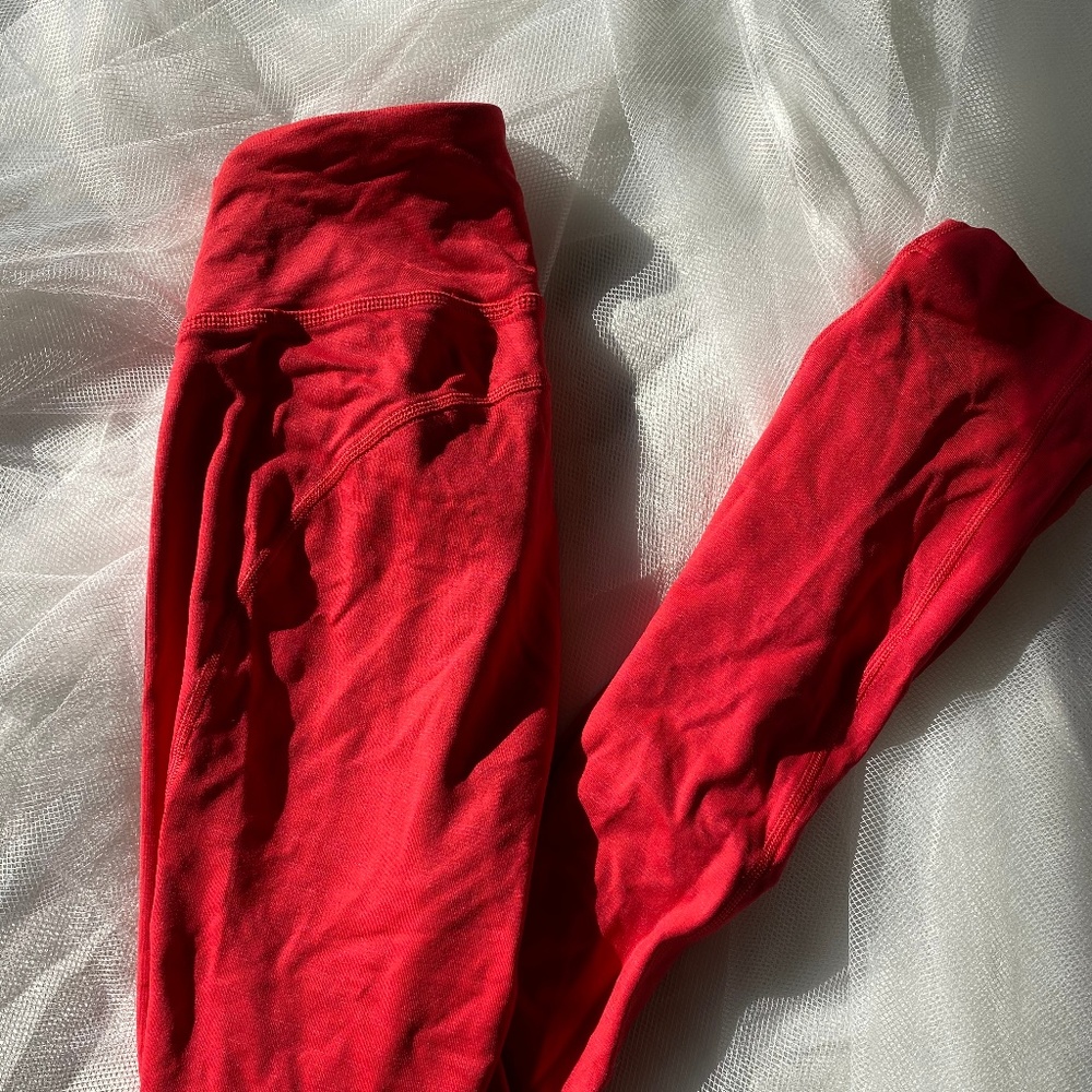 Outdoor Voices XS 7/8 Flex Legging Red EUC